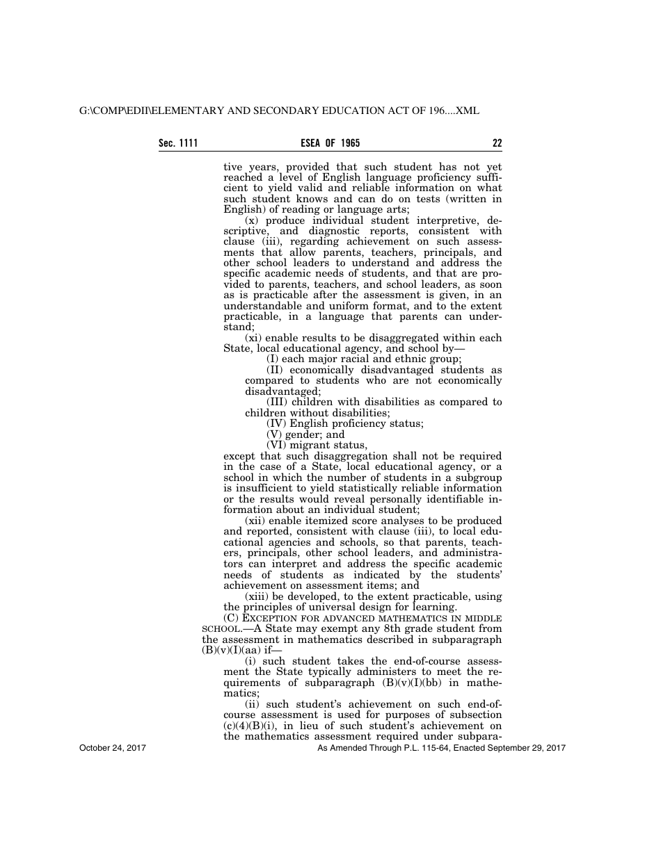 Elementary and Secondary Education Act of 1965, Page 22