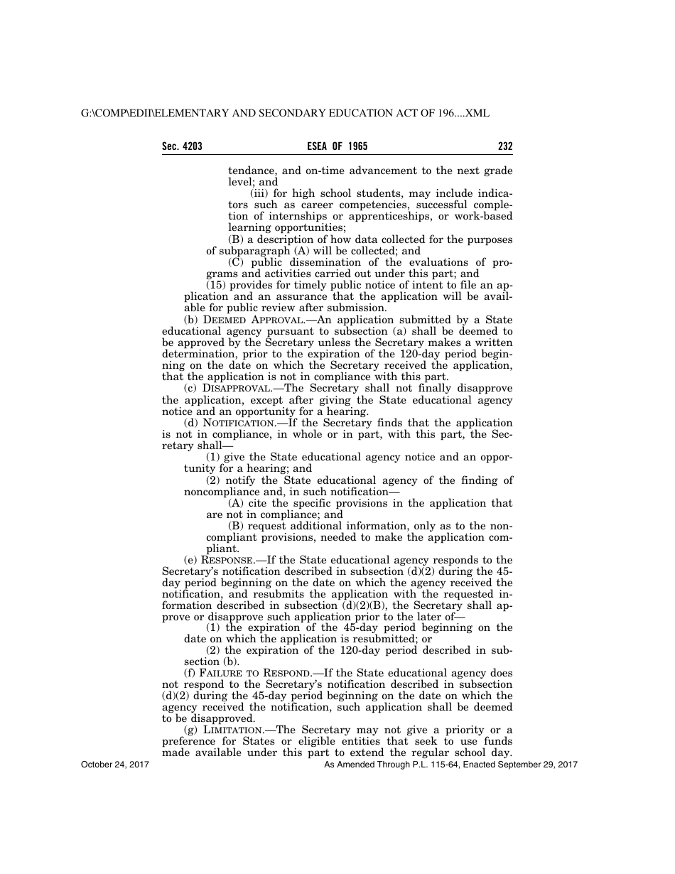 Elementary and Secondary Education Act of 1965, Page 232
