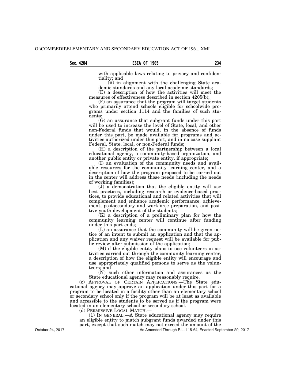 Elementary and Secondary Education Act of 1965, Page 234