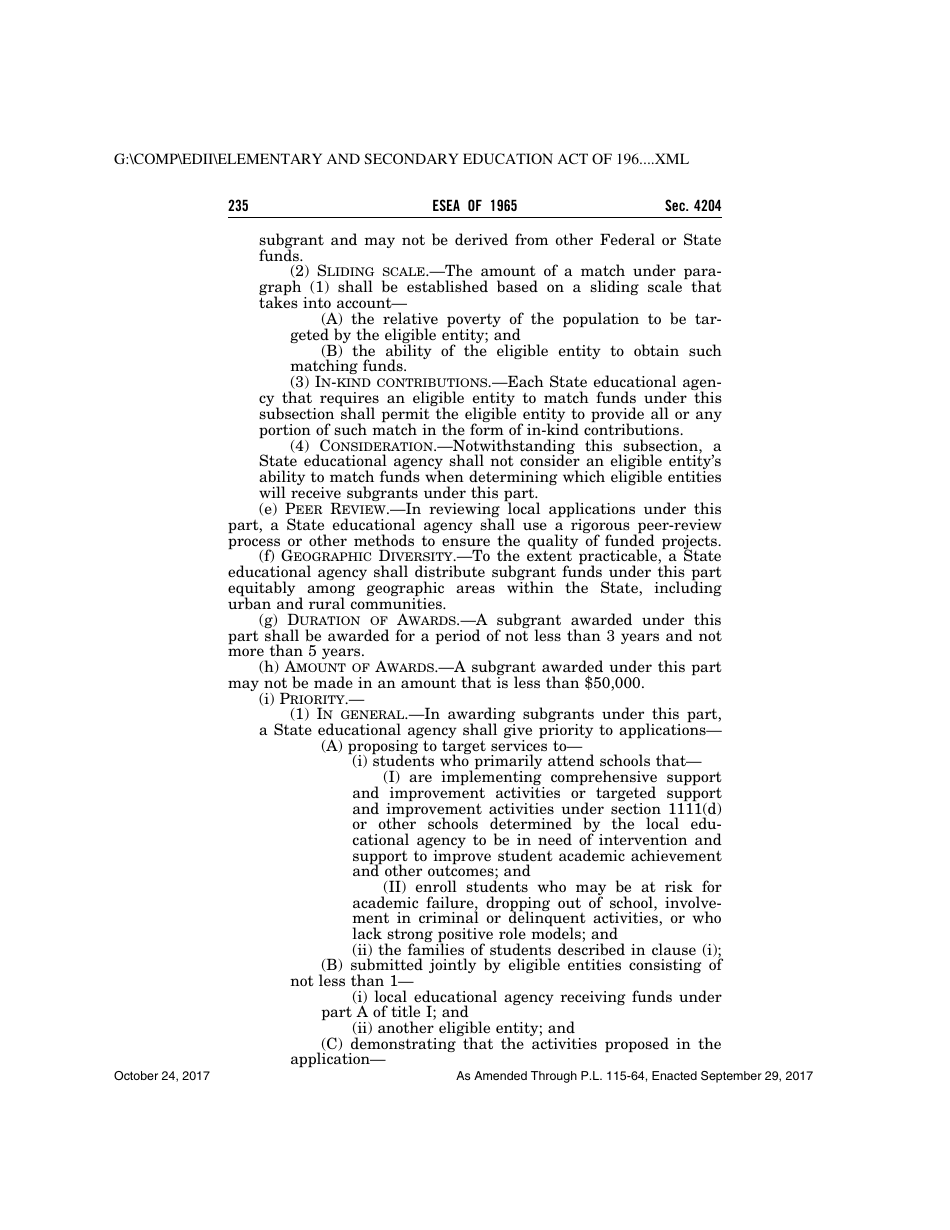 Elementary and Secondary Education Act of 1965, Page 235
