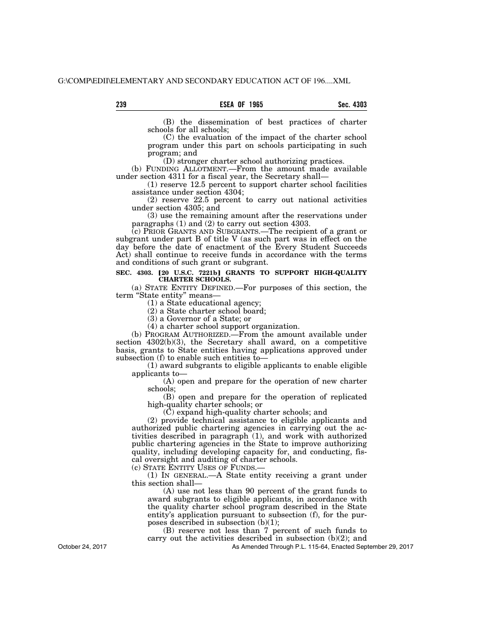 Elementary and Secondary Education Act of 1965, Page 239