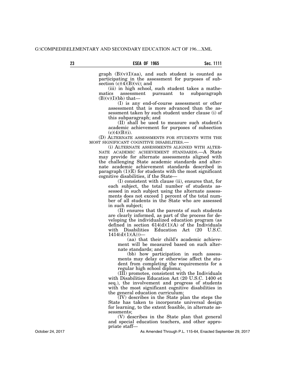 Elementary and Secondary Education Act of 1965, Page 23