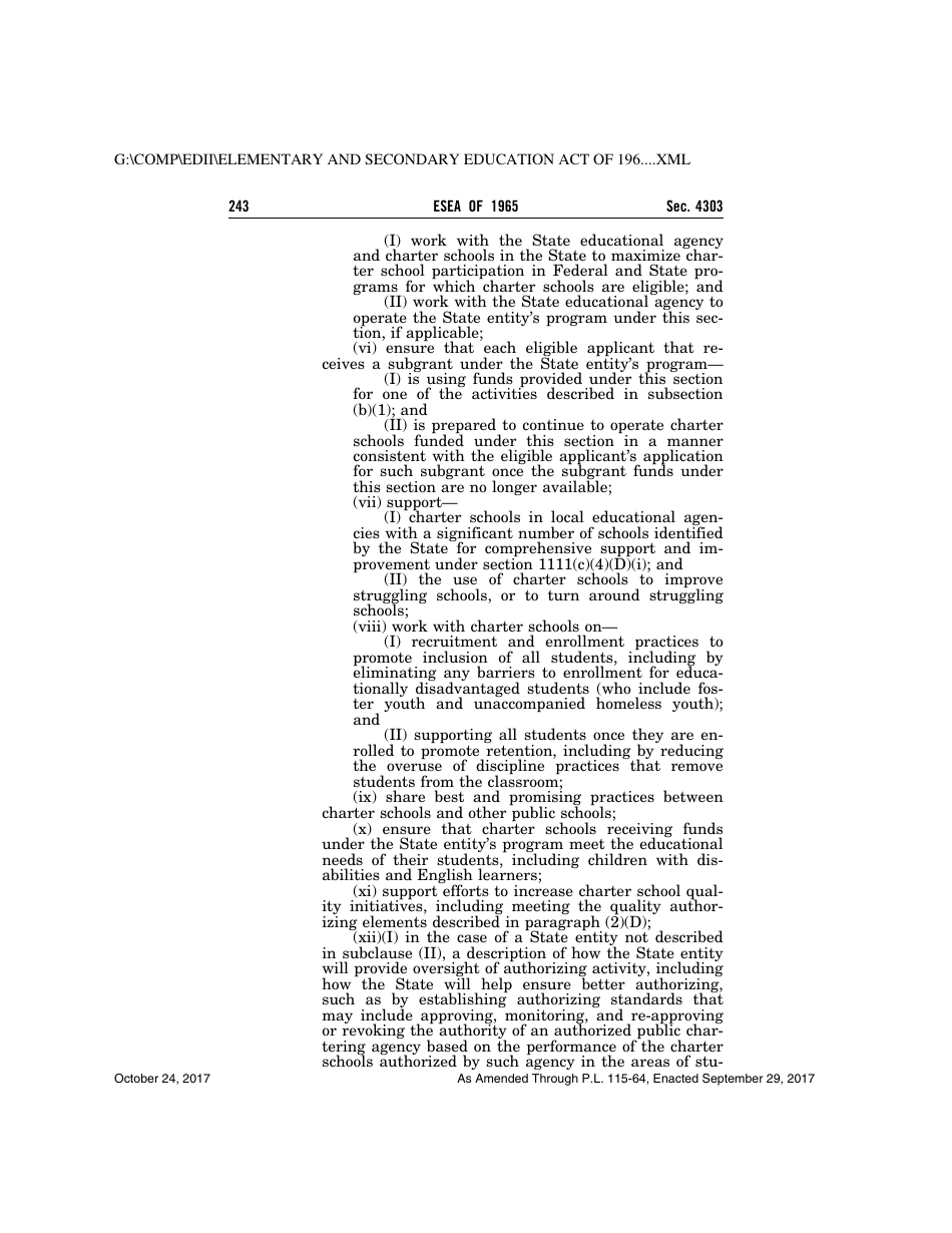 Elementary and Secondary Education Act of 1965, Page 243