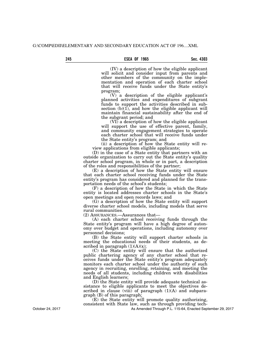 Elementary and Secondary Education Act of 1965, Page 245