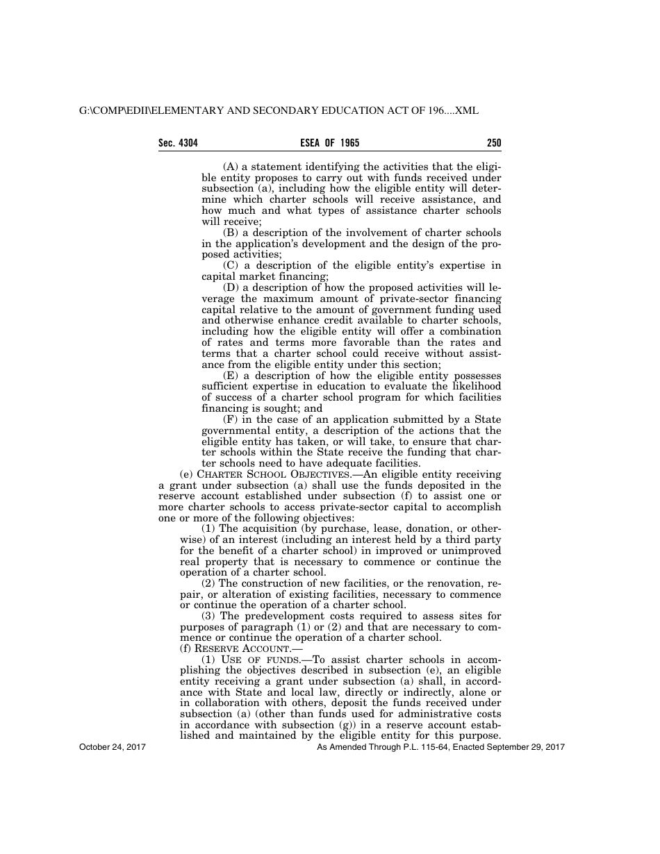 Elementary and Secondary Education Act of 1965, Page 250
