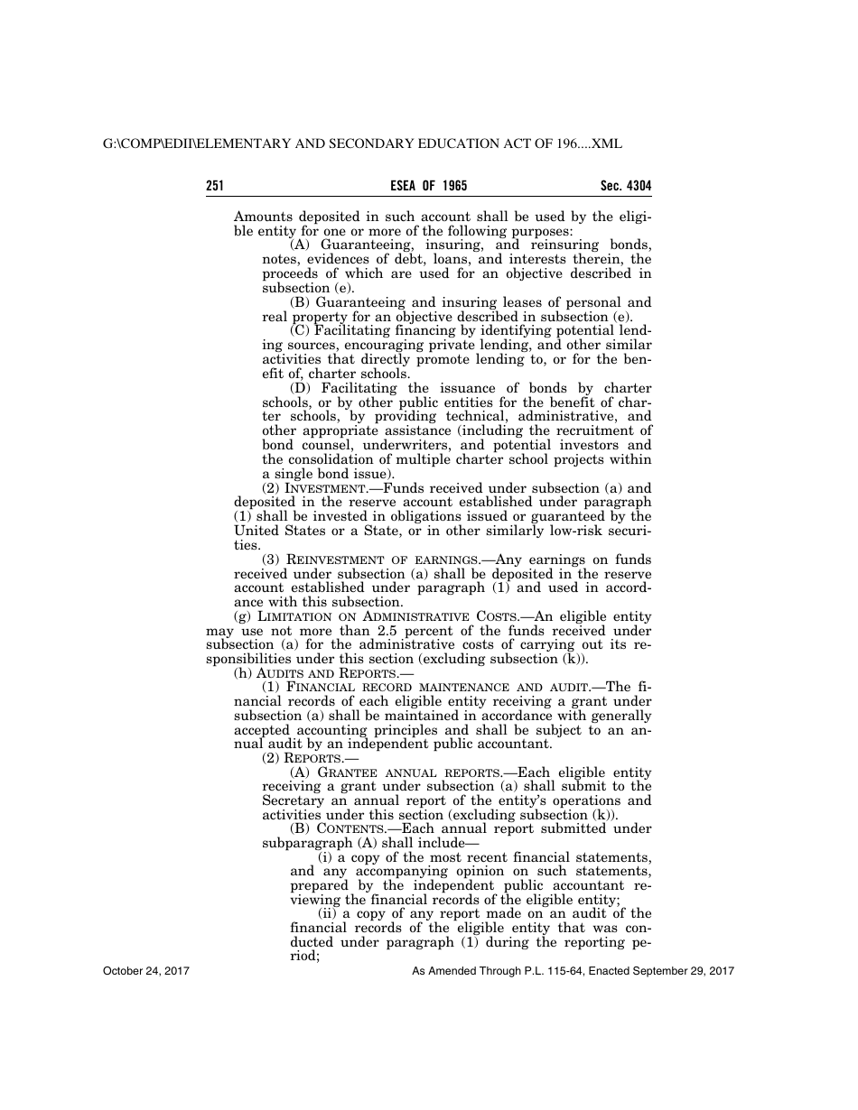 Elementary and Secondary Education Act of 1965, Page 251
