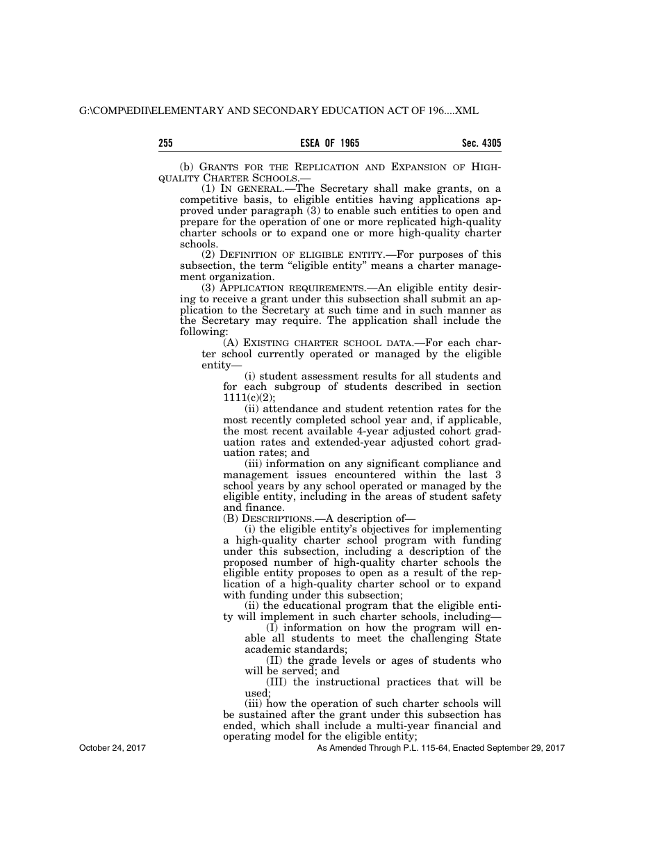 Elementary and Secondary Education Act of 1965, Page 255