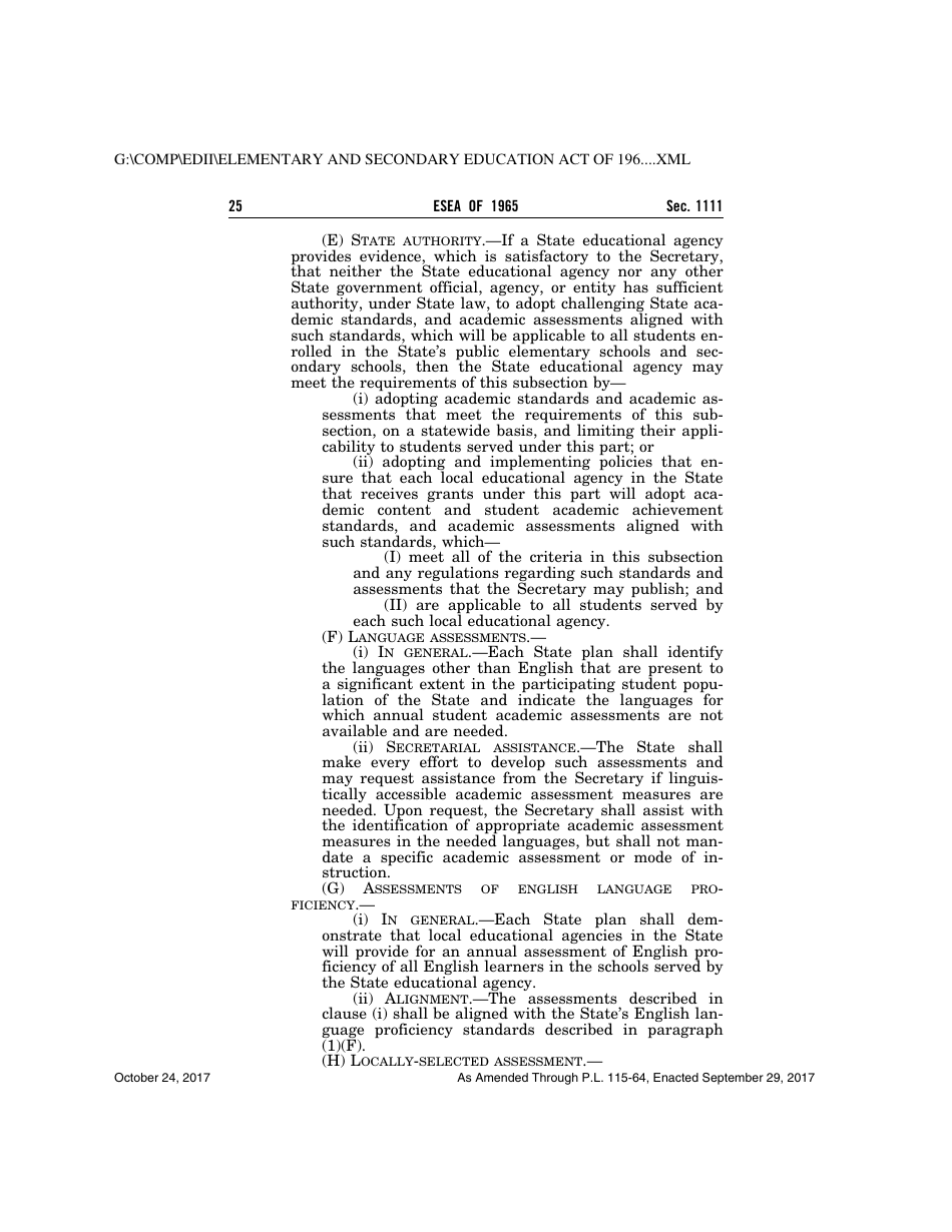 Elementary and Secondary Education Act of 1965, Page 25
