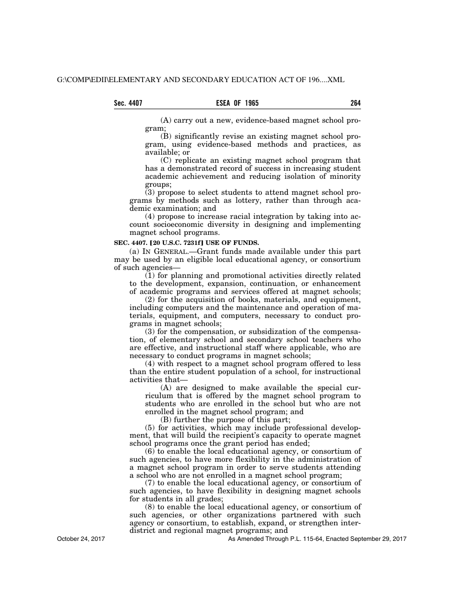 Elementary and Secondary Education Act of 1965, Page 264