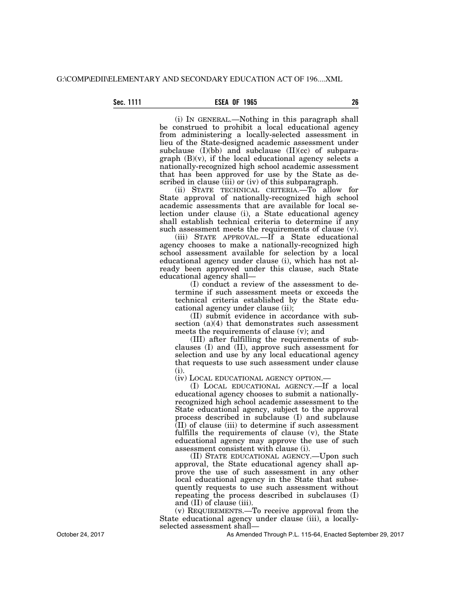Elementary and Secondary Education Act of 1965, Page 26