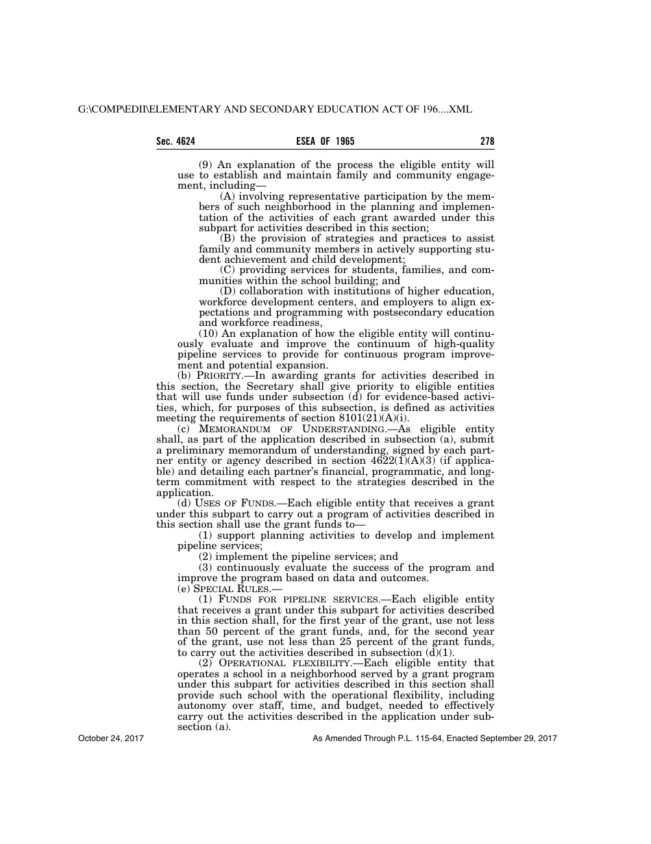 Elementary and Secondary Education Act of 1965, Page 278