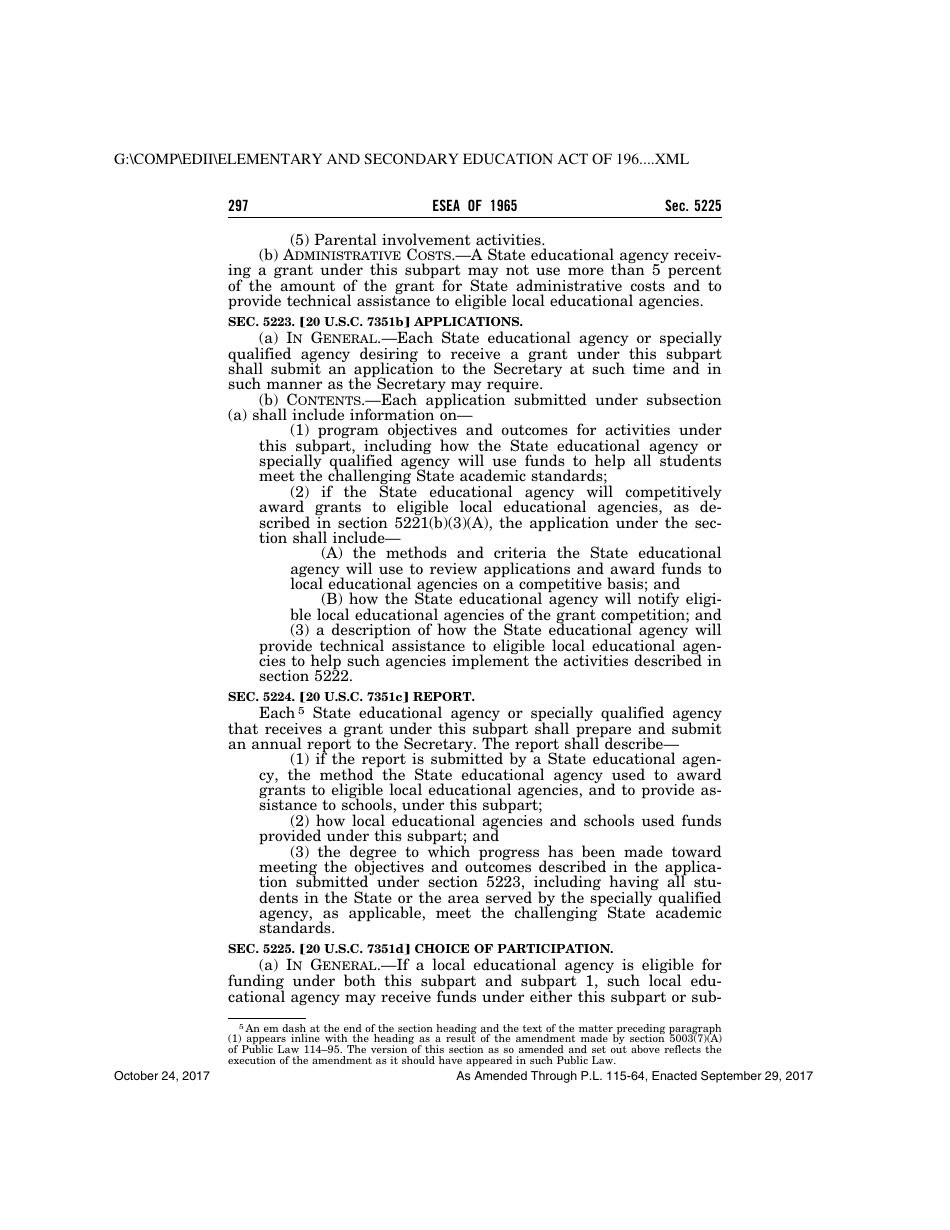 Elementary and Secondary Education Act of 1965, Page 297