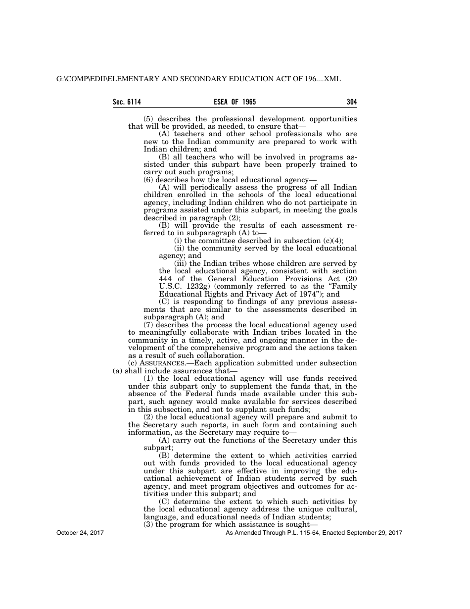 Elementary and Secondary Education Act of 1965, Page 304