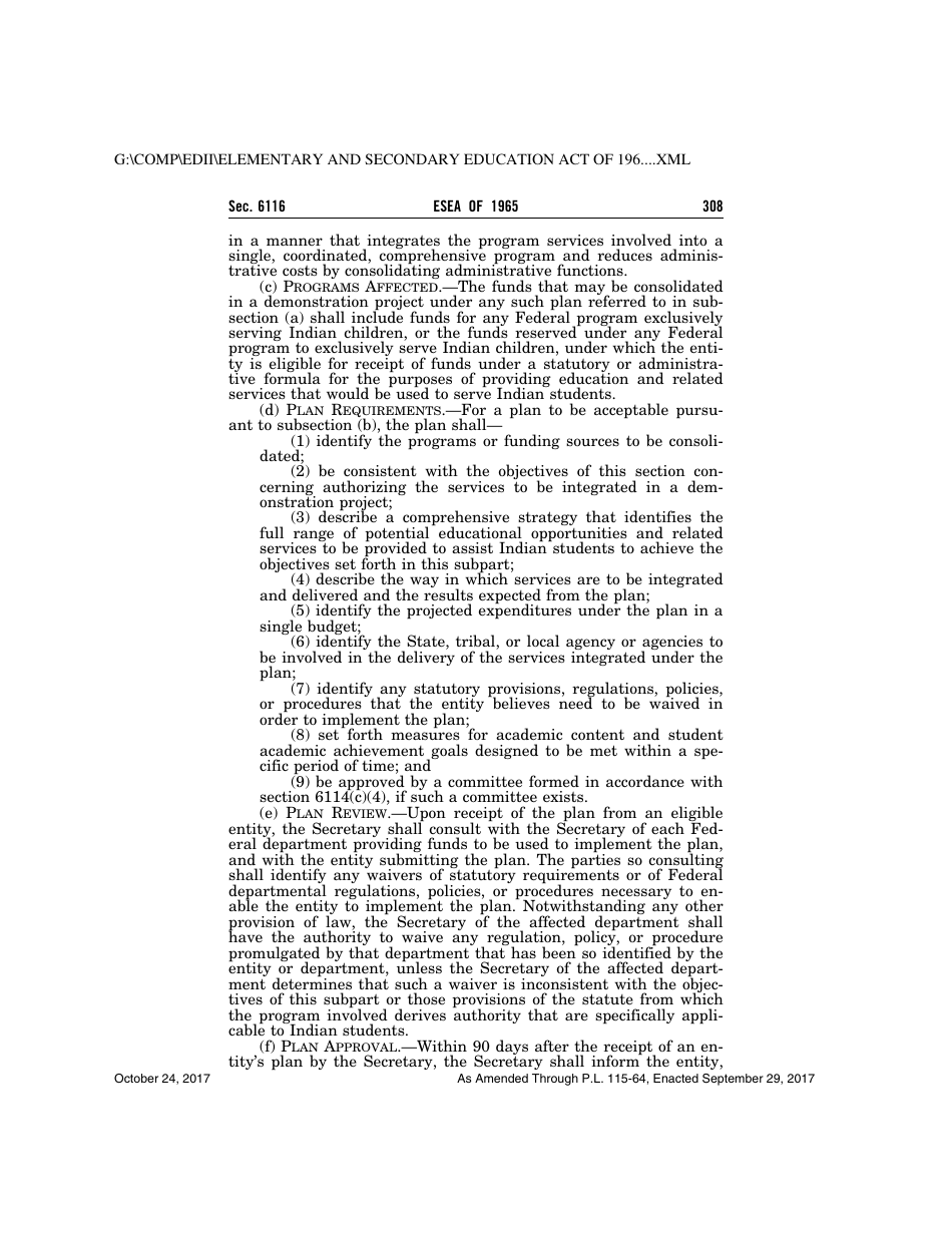 Elementary and Secondary Education Act of 1965, Page 308