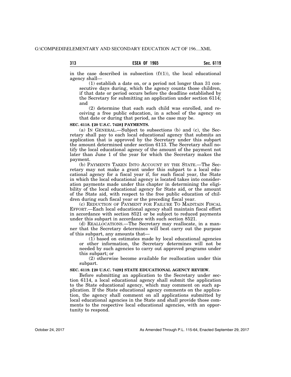 Elementary and Secondary Education Act of 1965, Page 313