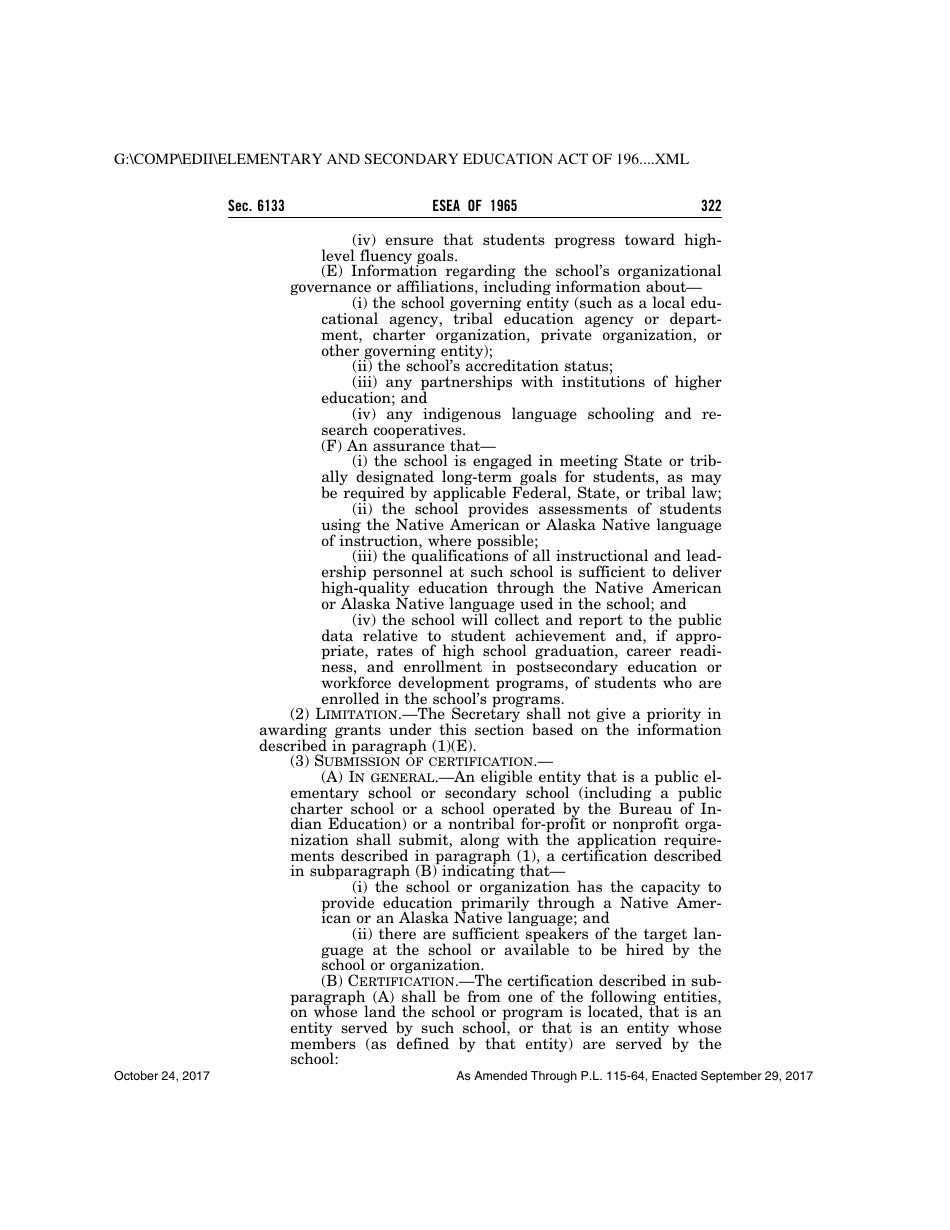 Elementary and Secondary Education Act of 1965, Page 322