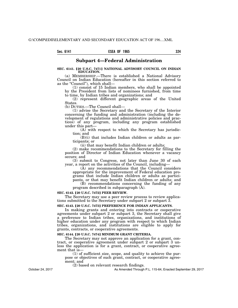 Elementary and Secondary Education Act of 1965, Page 324