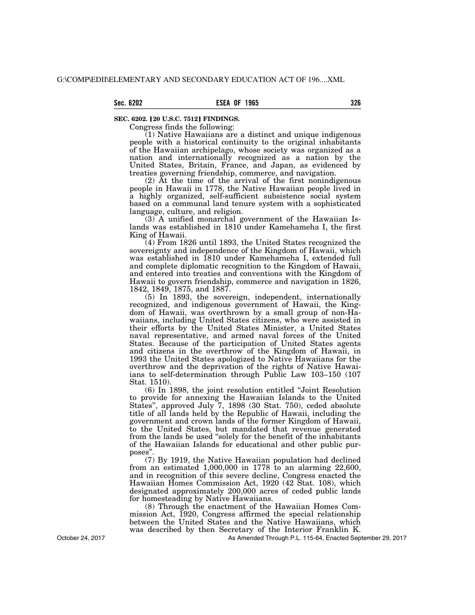 Elementary and Secondary Education Act of 1965, Page 326