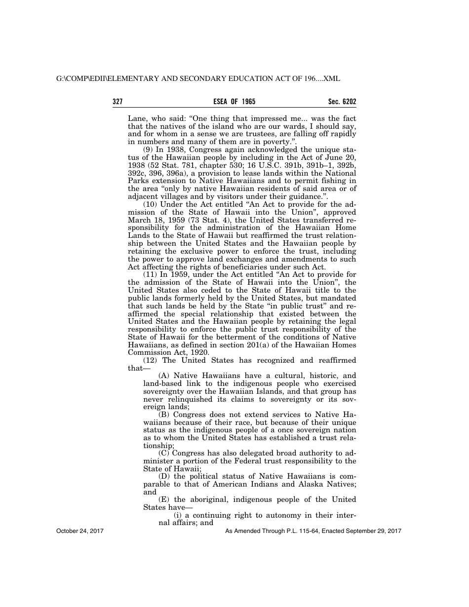 Elementary and Secondary Education Act of 1965, Page 327