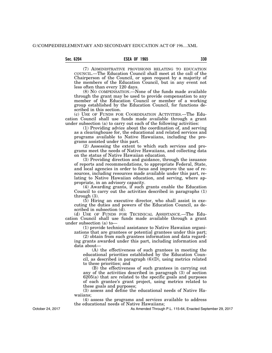 Elementary and Secondary Education Act of 1965, Page 330