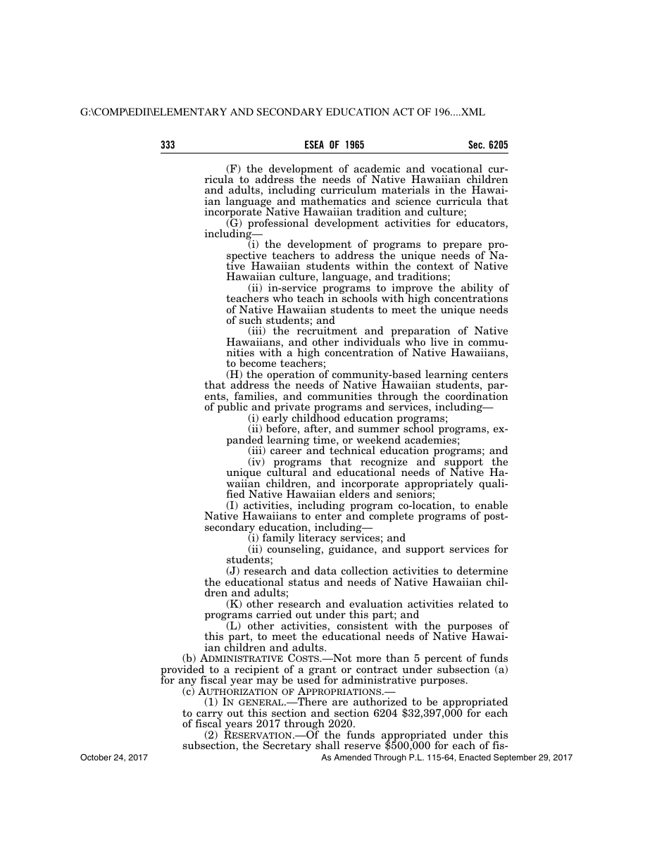 Elementary and Secondary Education Act of 1965, Page 333