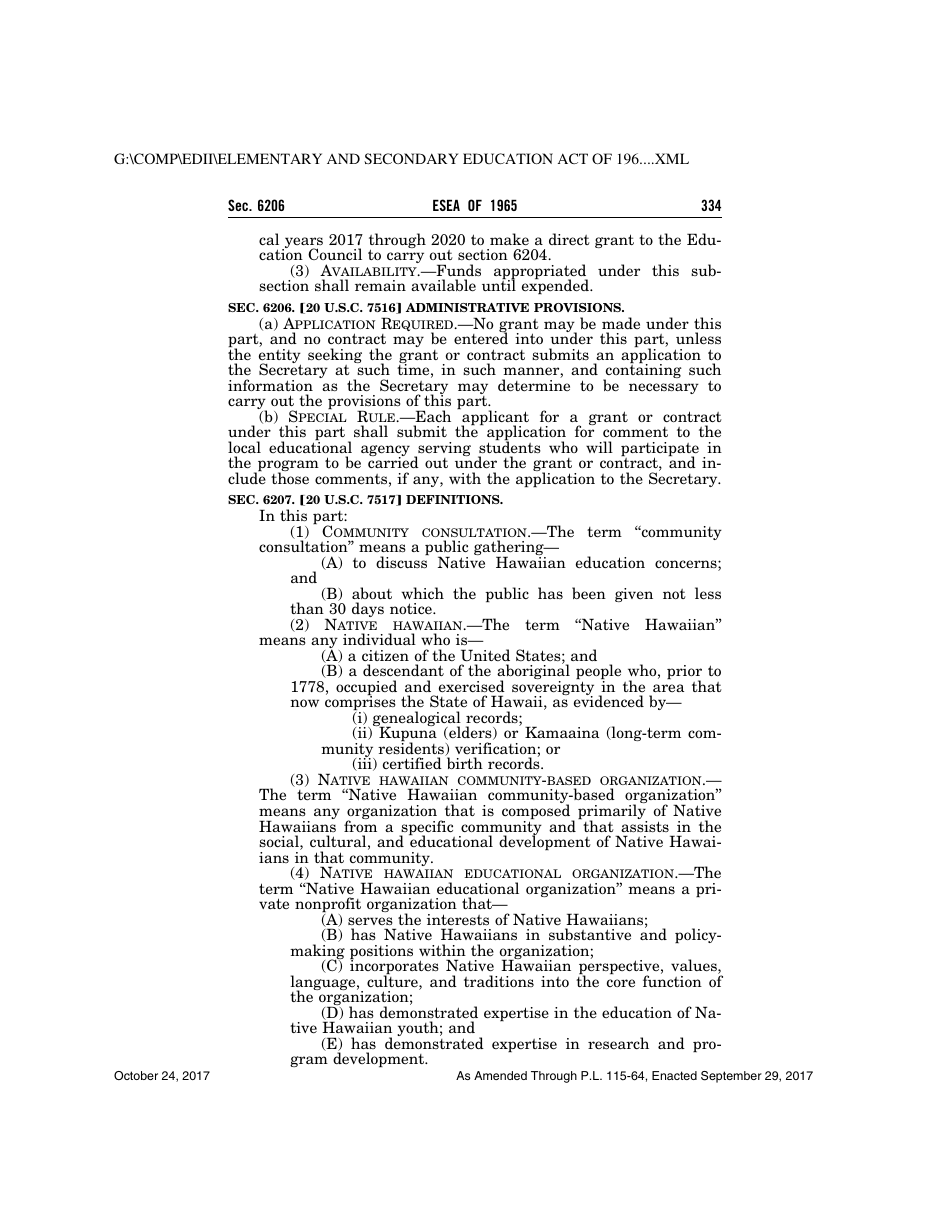 Elementary and Secondary Education Act of 1965, Page 334