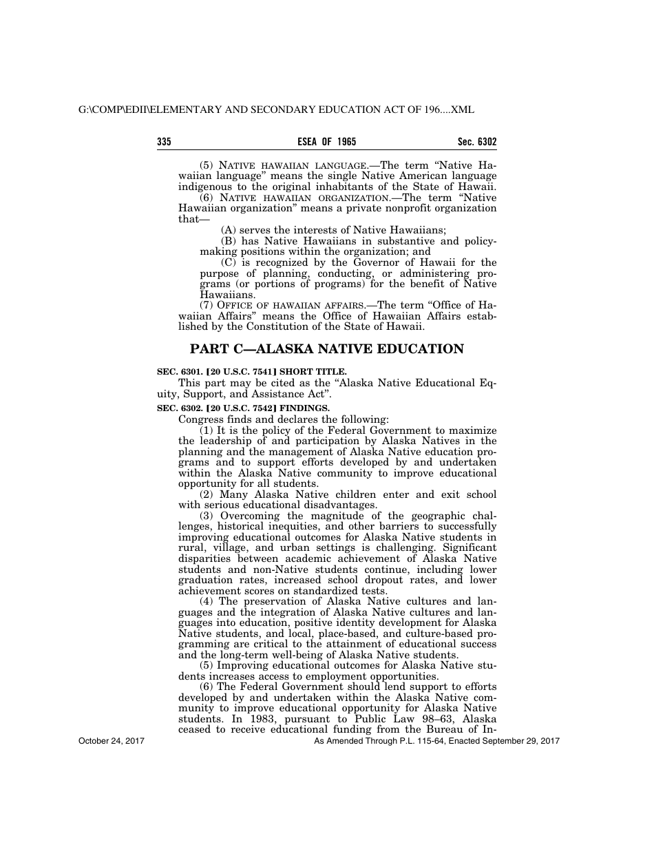 Elementary and Secondary Education Act of 1965, Page 335