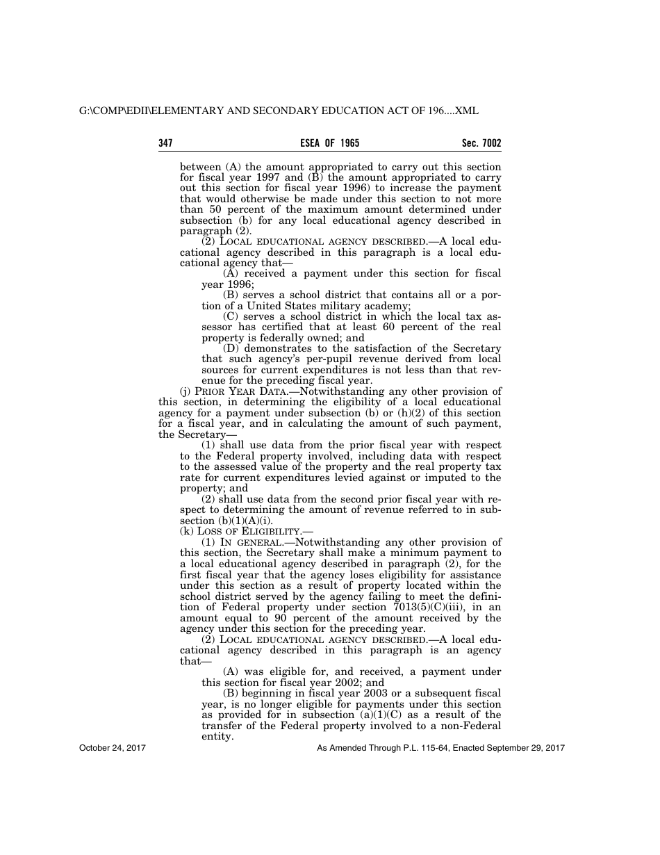 Elementary and Secondary Education Act of 1965, Page 347