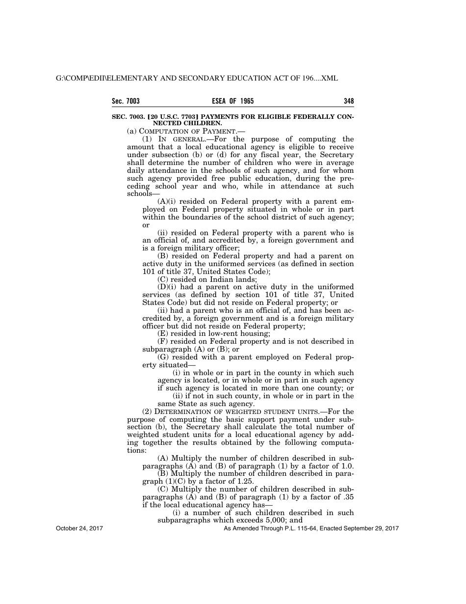 Elementary and Secondary Education Act of 1965, Page 348