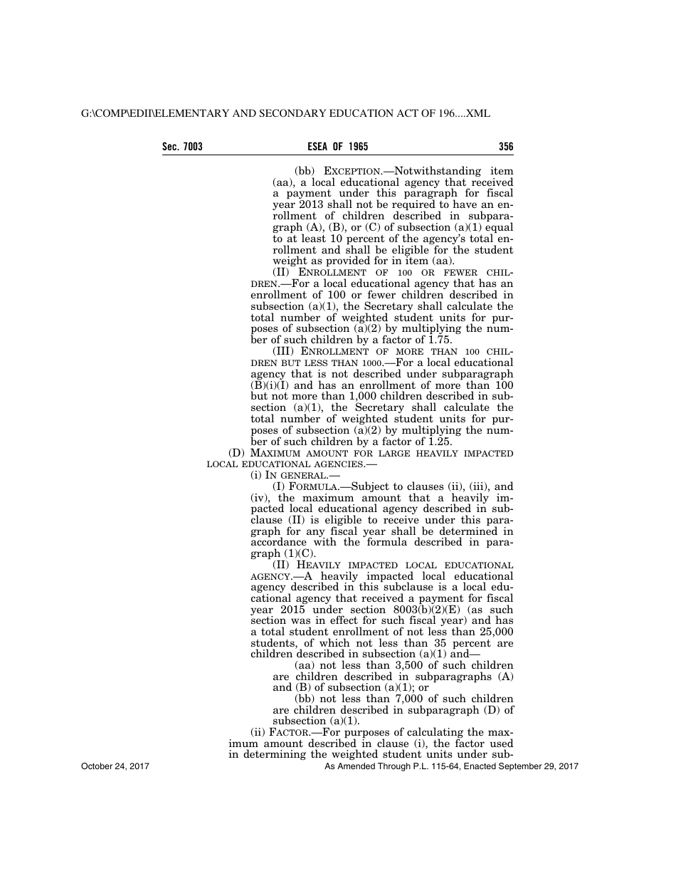 Elementary and Secondary Education Act of 1965, Page 356