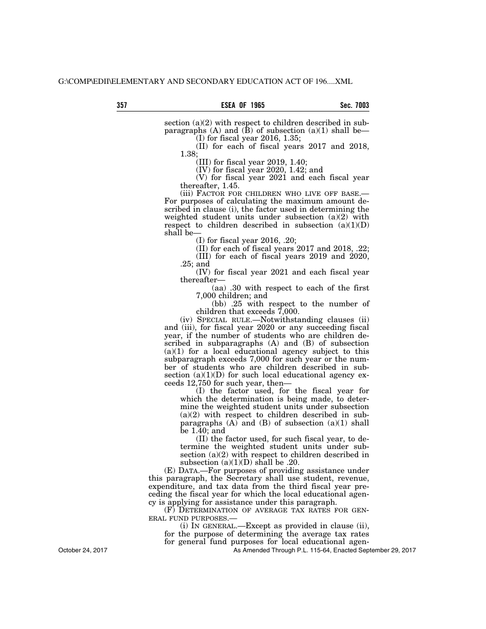 Elementary and Secondary Education Act of 1965, Page 357