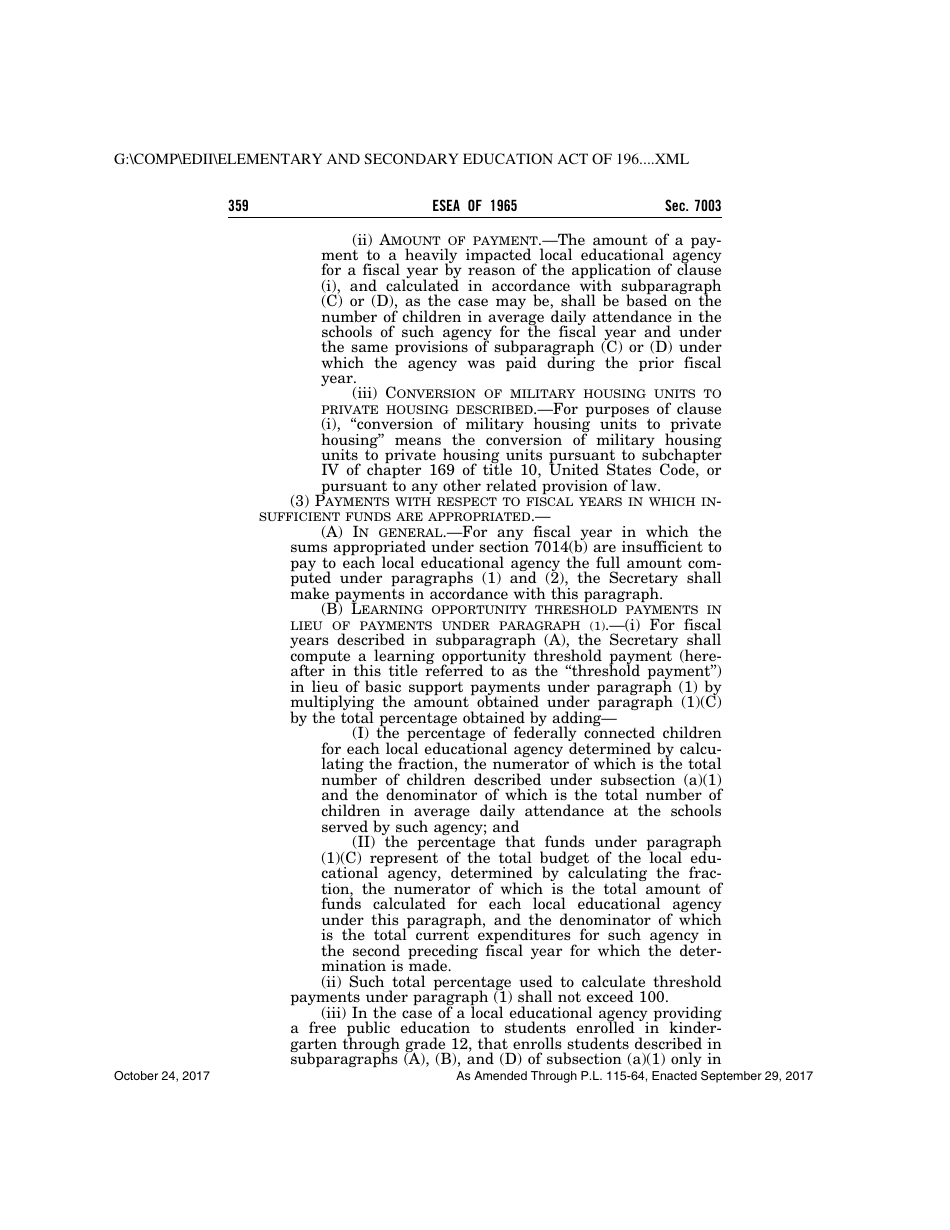 Elementary and Secondary Education Act of 1965, Page 359