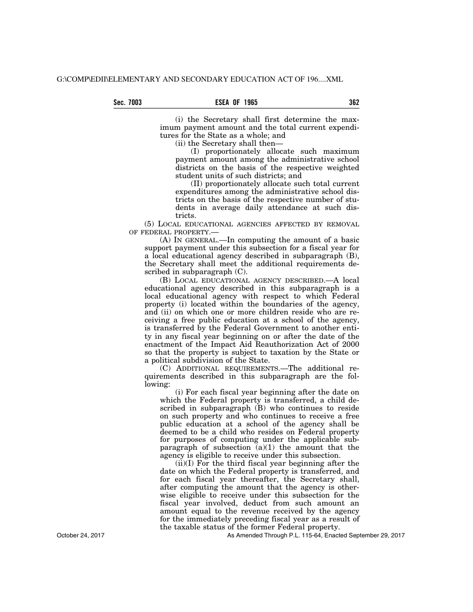 Elementary and Secondary Education Act of 1965, Page 362