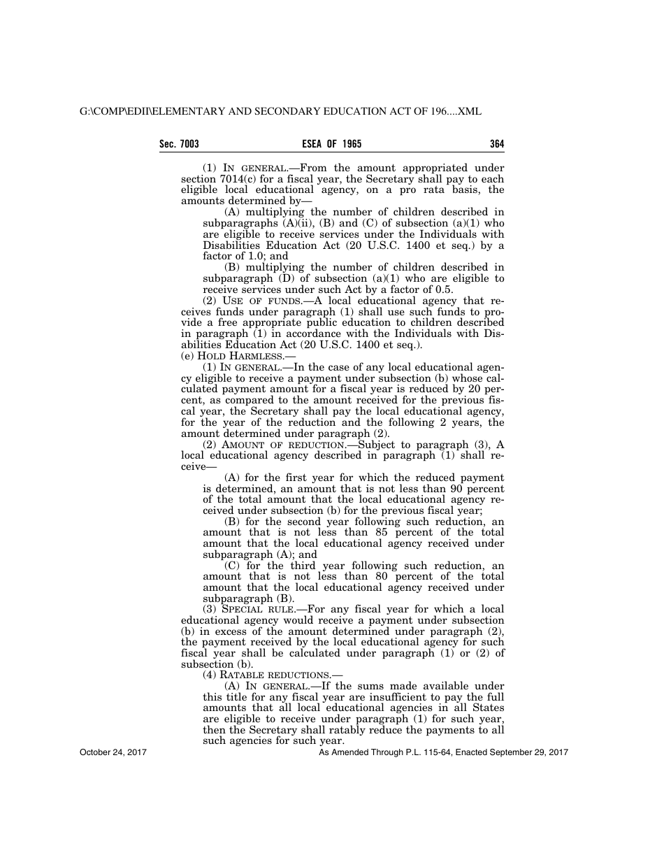 Elementary and Secondary Education Act of 1965, Page 364