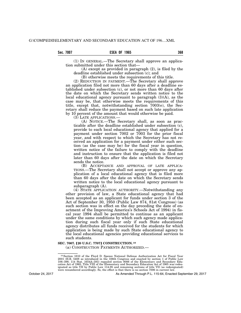 Elementary and Secondary Education Act of 1965, Page 368