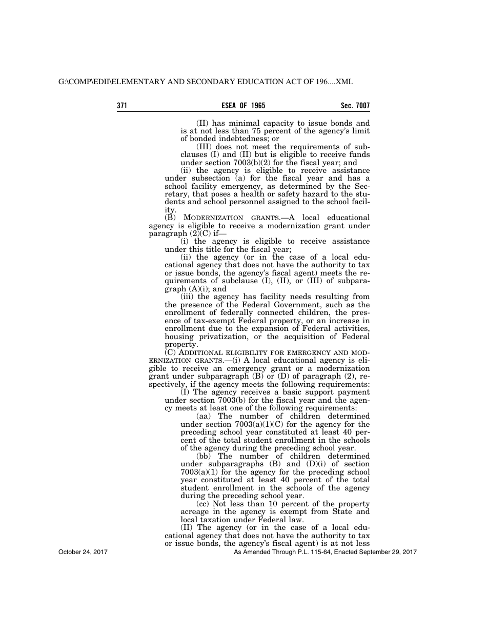 Elementary and Secondary Education Act of 1965, Page 371