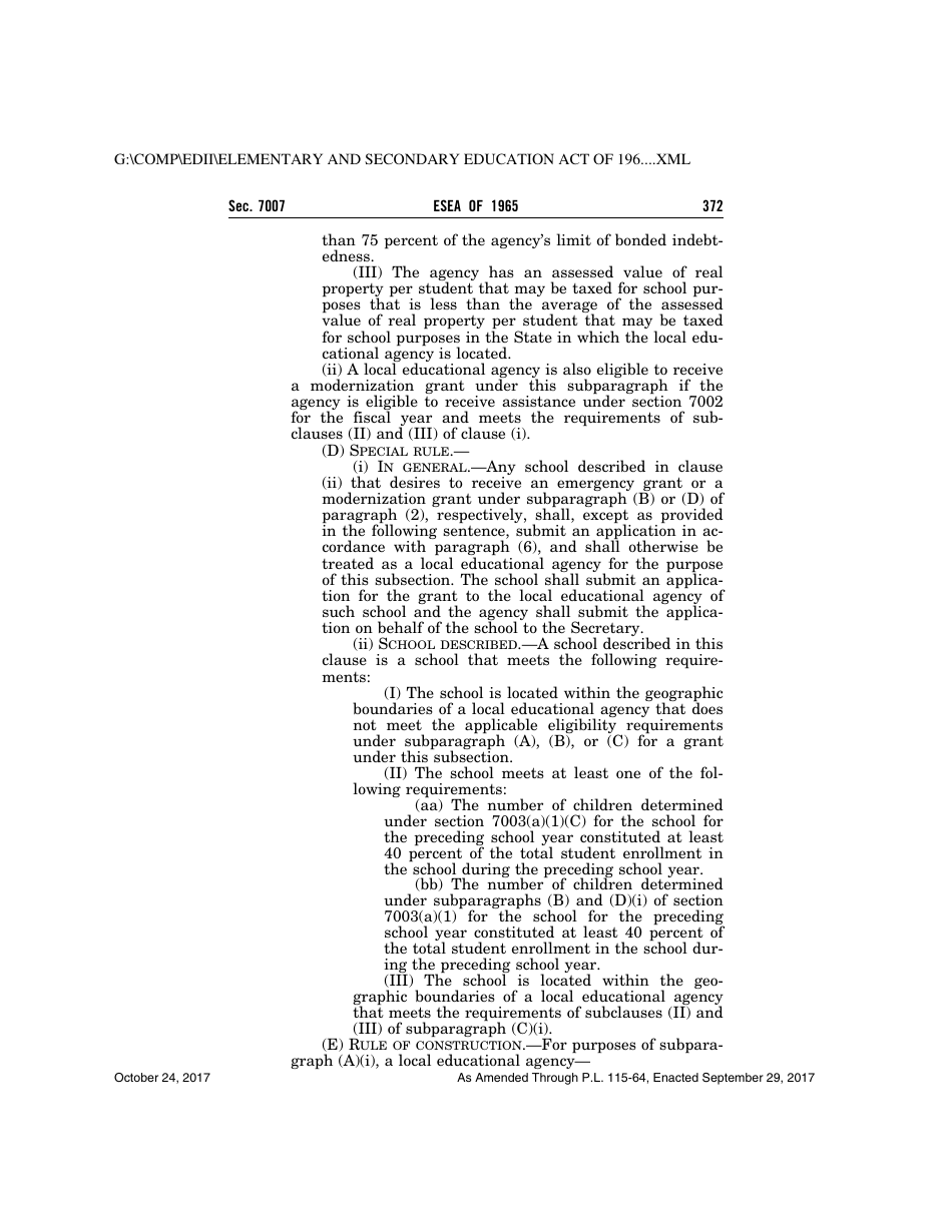 Elementary and Secondary Education Act of 1965, Page 372