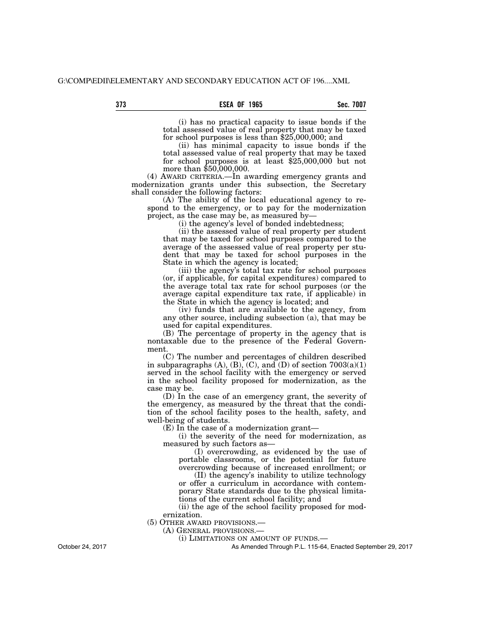 Elementary and Secondary Education Act of 1965, Page 373