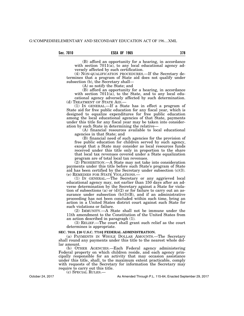 Elementary and Secondary Education Act of 1965, Page 378