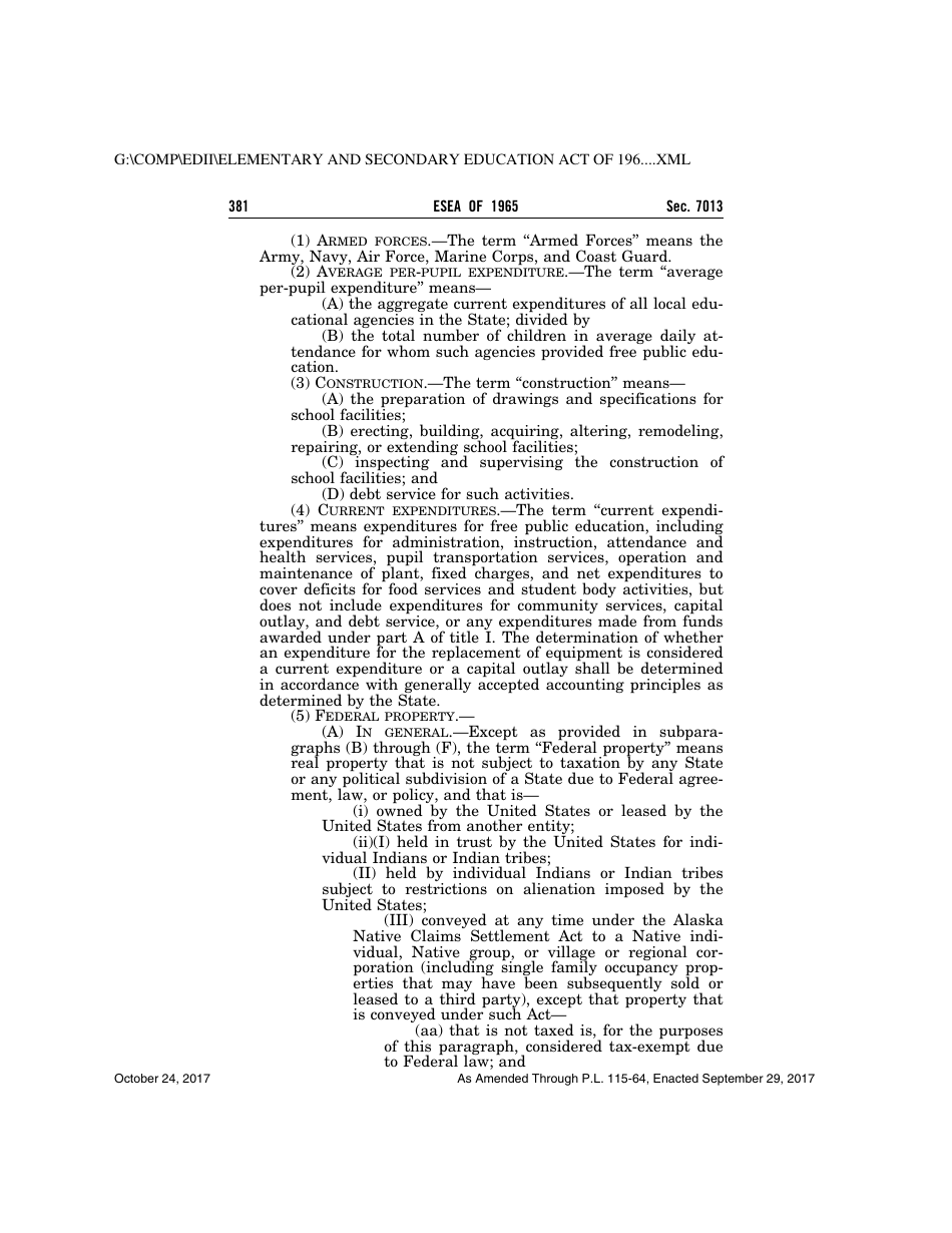 Elementary and Secondary Education Act of 1965, Page 381