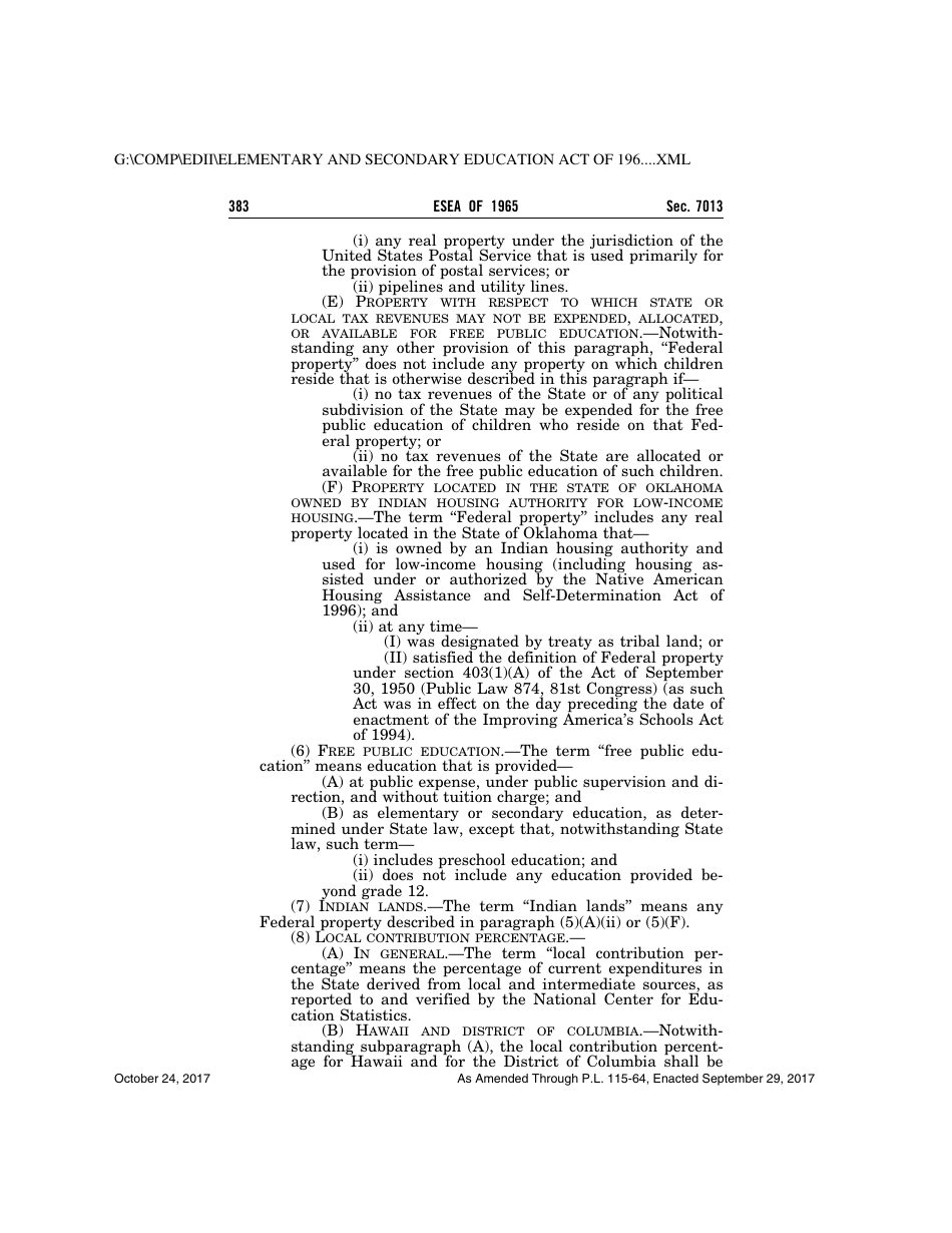 Elementary and Secondary Education Act of 1965, Page 383