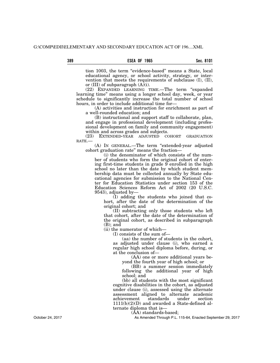 Elementary and Secondary Education Act of 1965, Page 389
