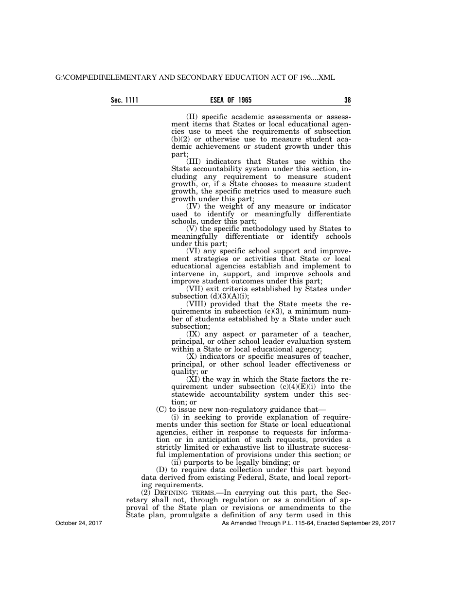 Elementary and Secondary Education Act of 1965, Page 38