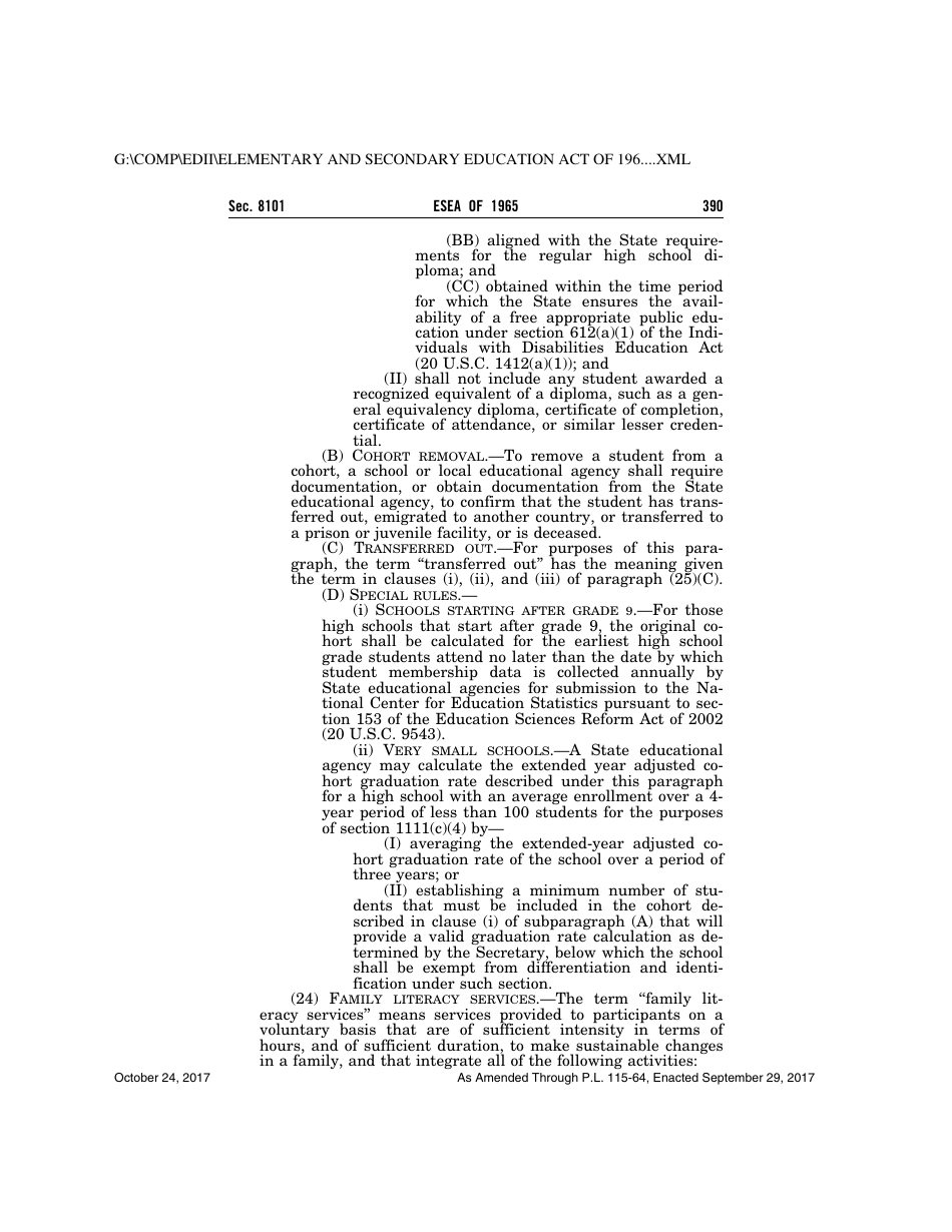 Elementary and Secondary Education Act of 1965, Page 390