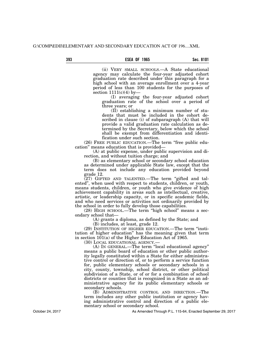 Elementary and Secondary Education Act of 1965, Page 393
