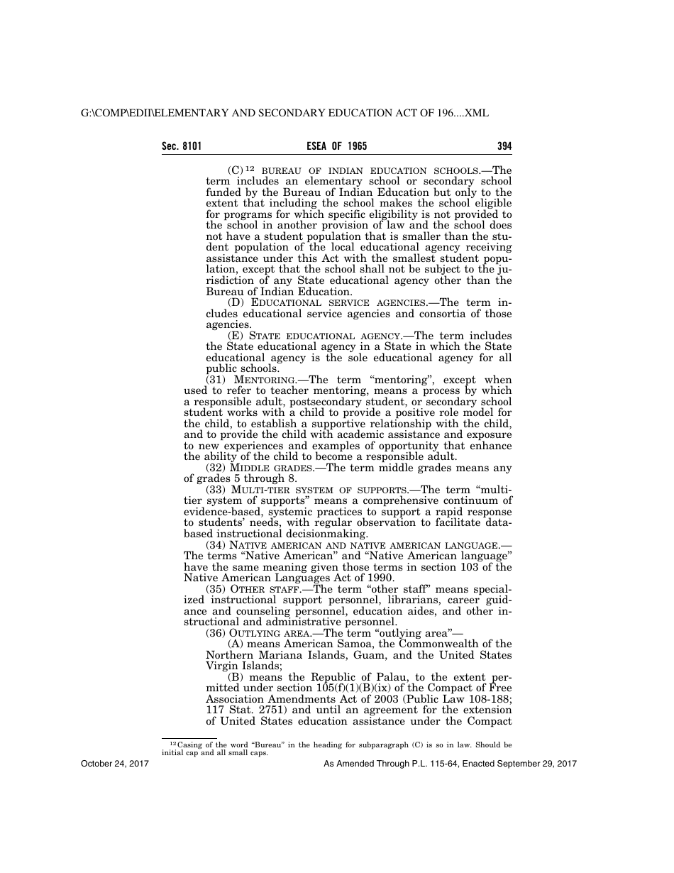 Elementary and Secondary Education Act of 1965, Page 394