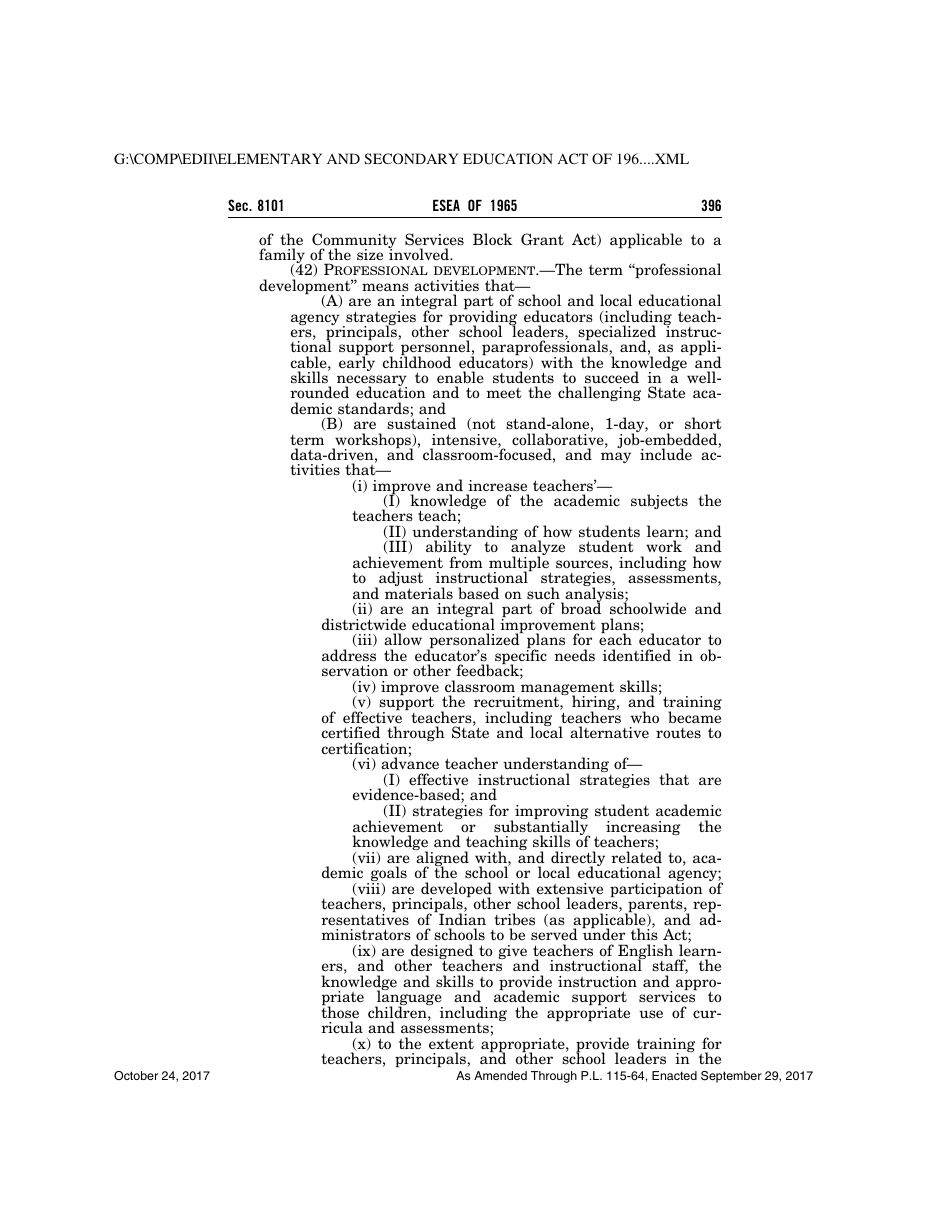 Elementary and Secondary Education Act of 1965, Page 396
