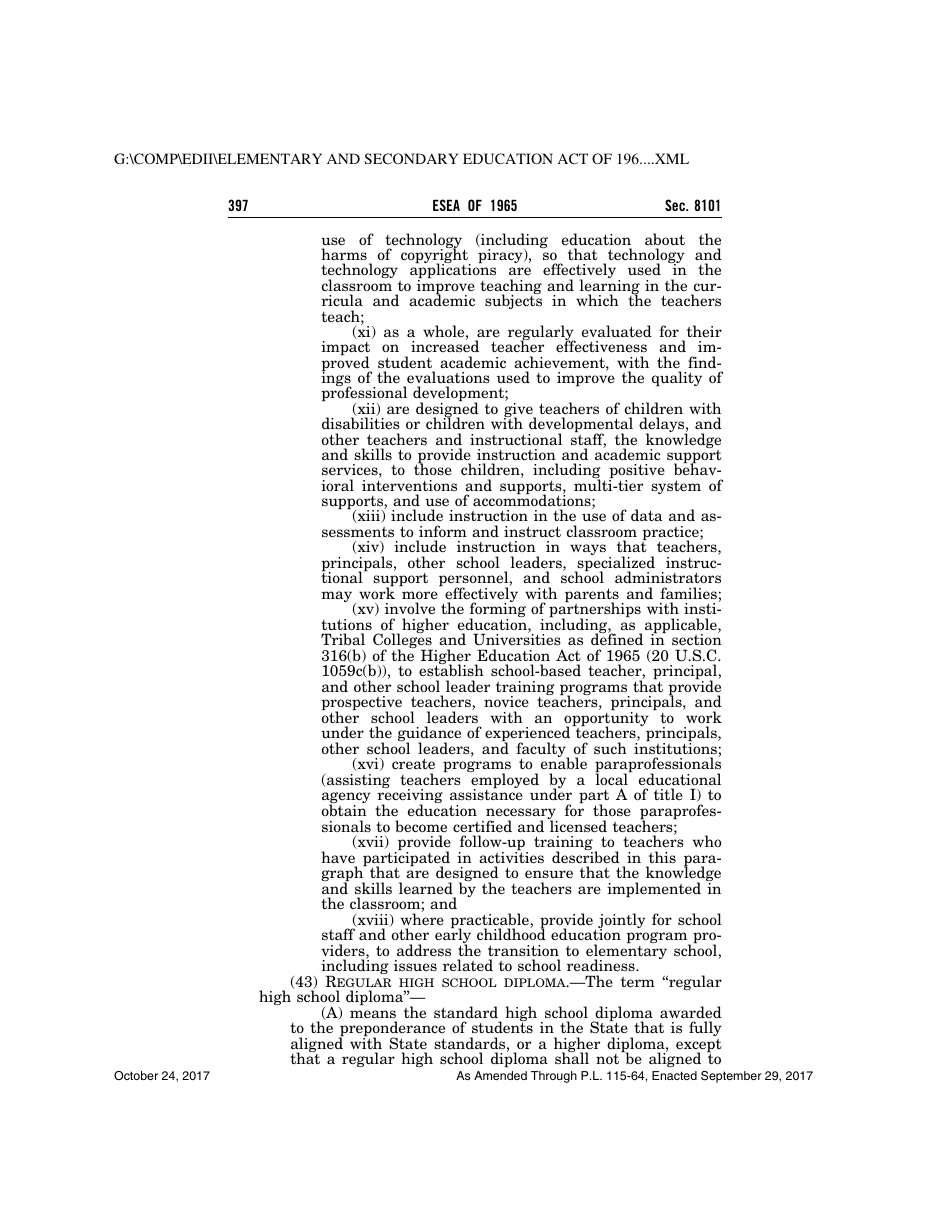 Elementary and Secondary Education Act of 1965, Page 397