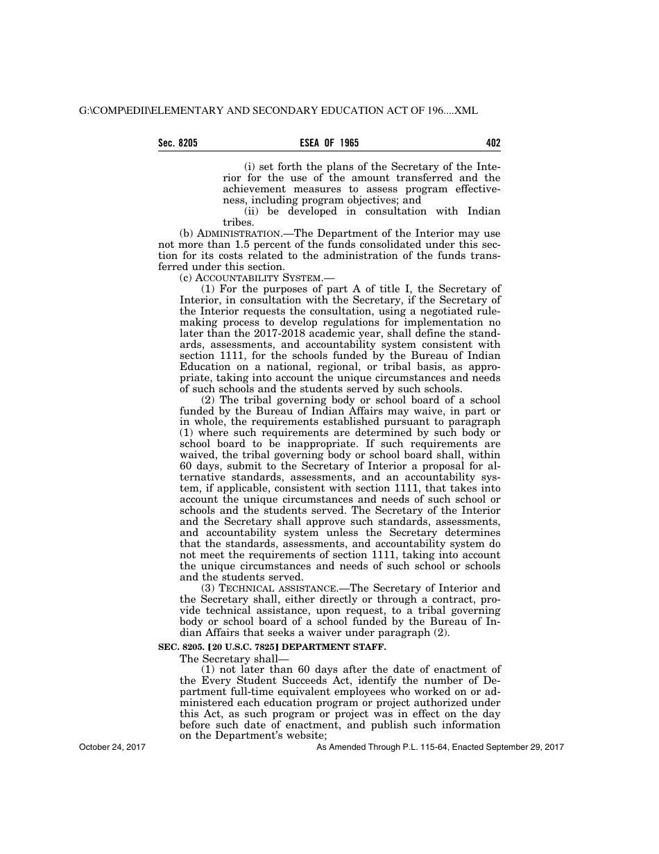 Elementary and Secondary Education Act of 1965, Page 402