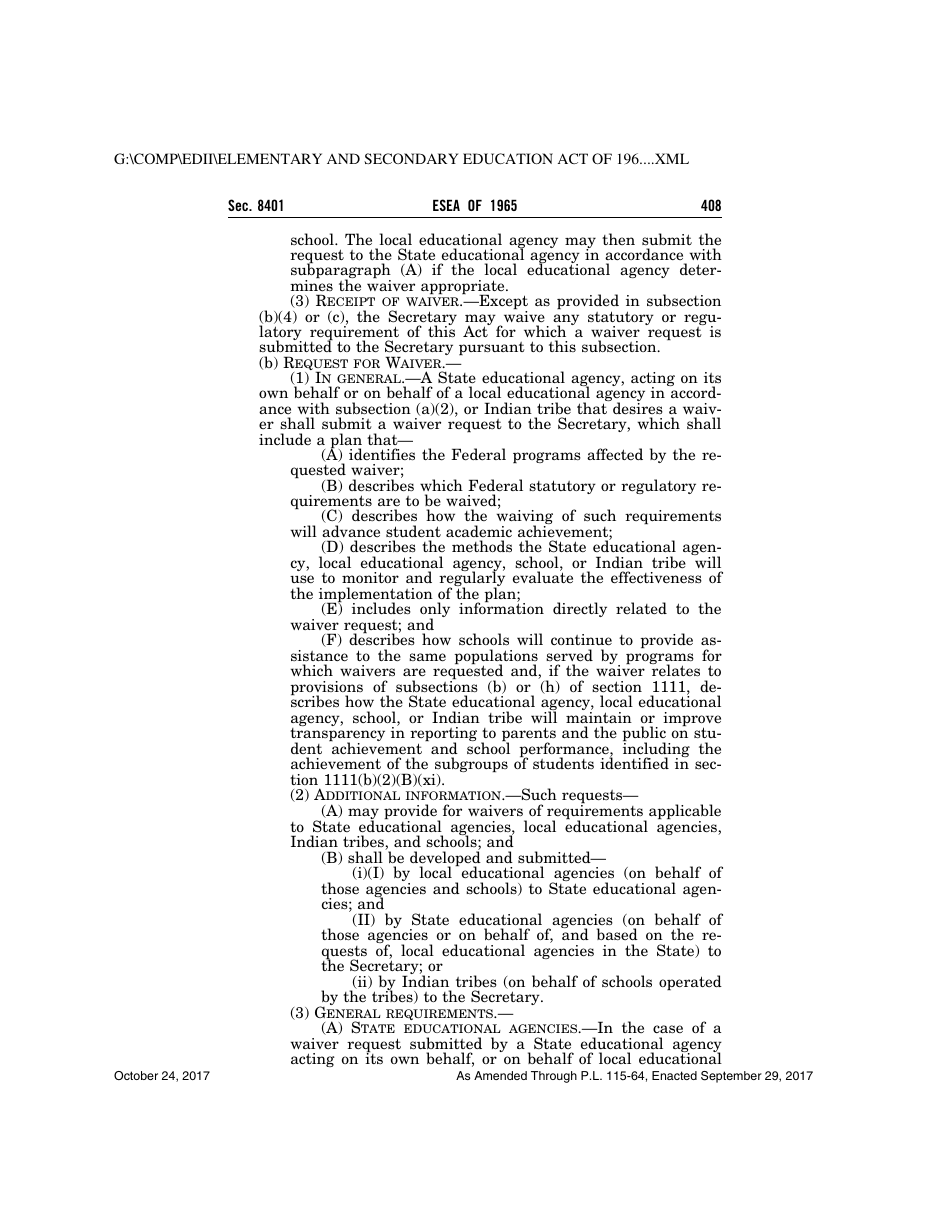 Elementary and Secondary Education Act of 1965, Page 408